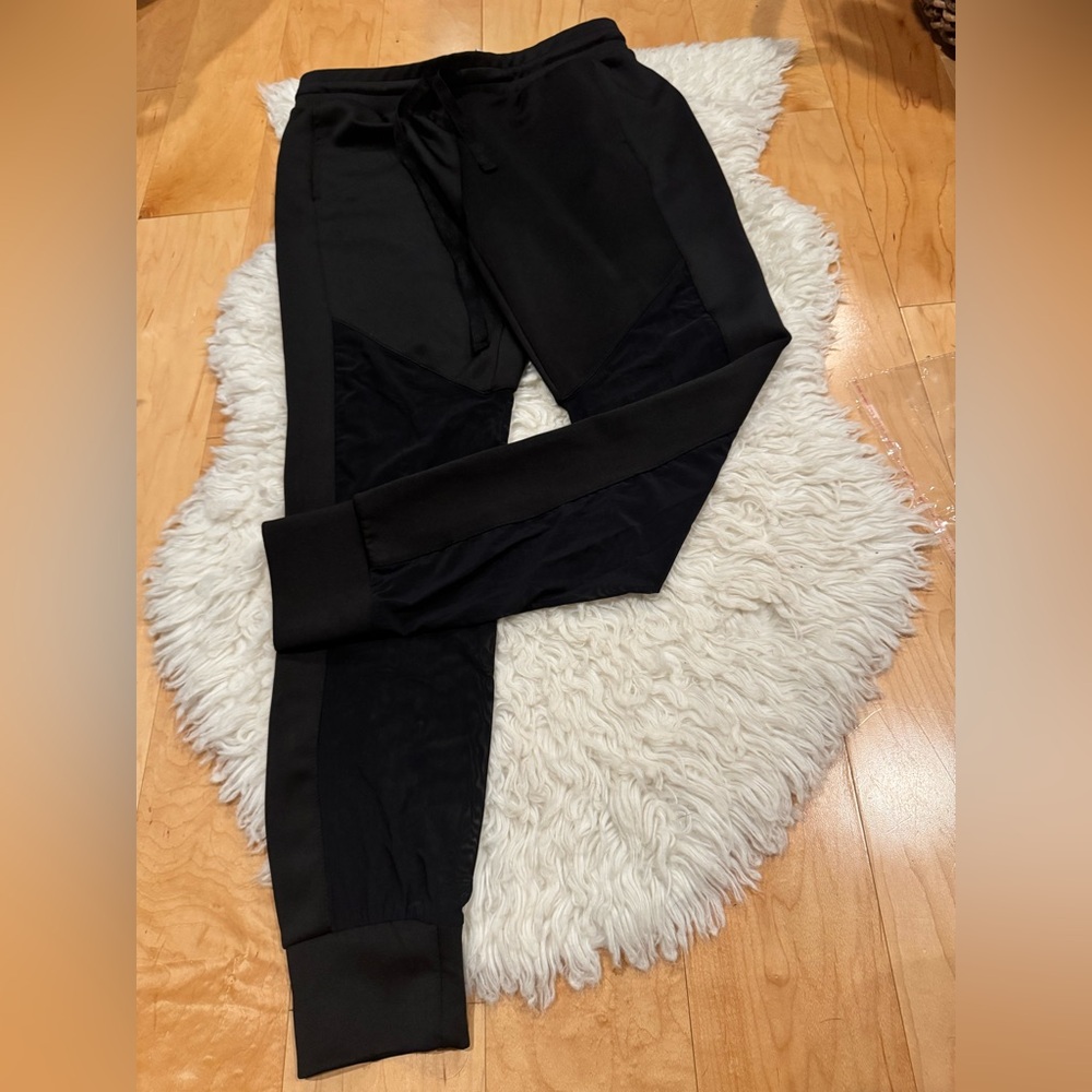 FABLETICS mesh leggings joggers size small black see through